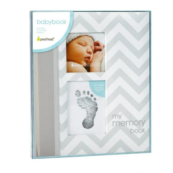 Pearhead Gray Chevron Baby Book - Picture 13 of 15